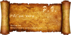 Pápa Vera névjegykártya